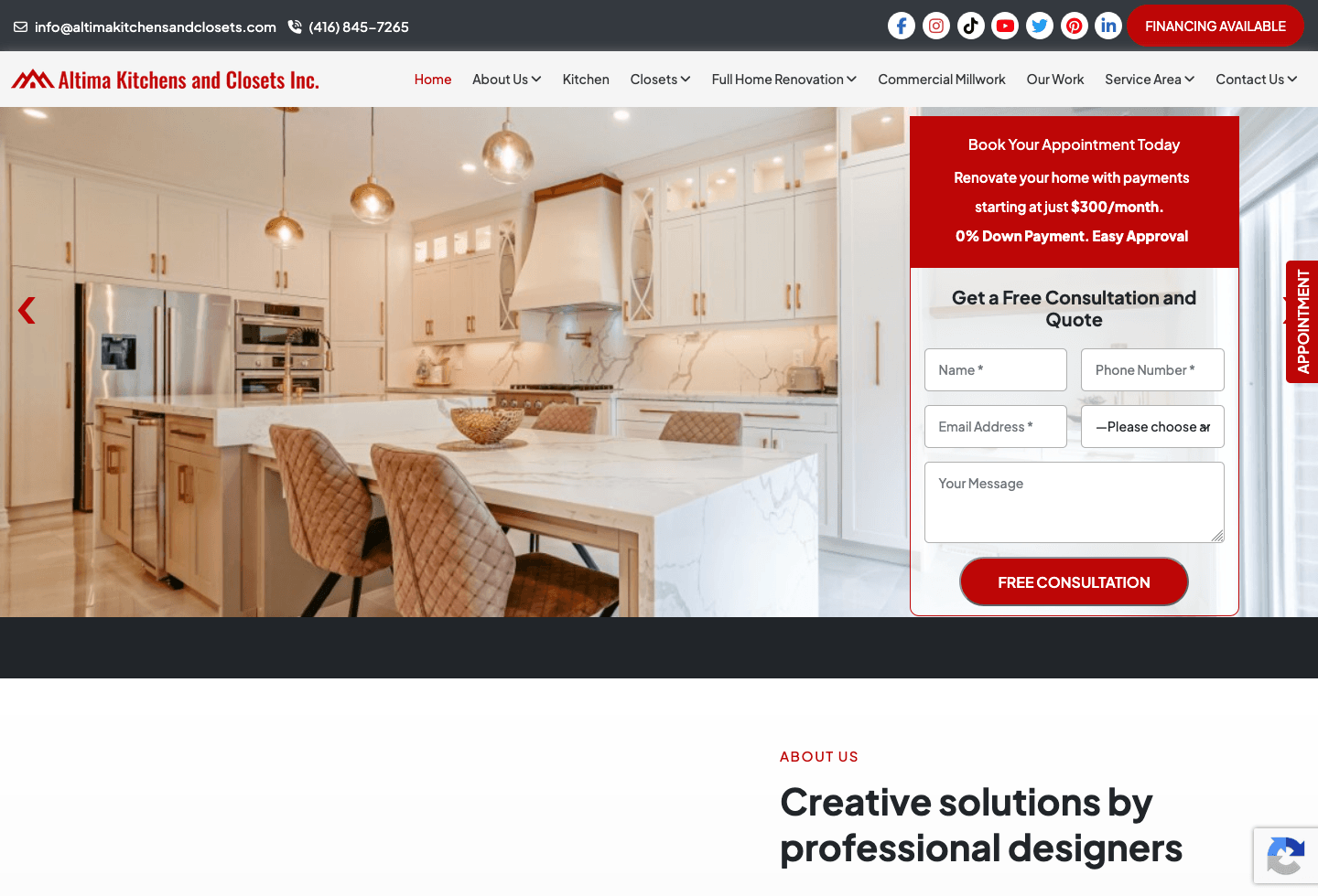 Scaling renovation SEO content for Altima Kitchens and Closets