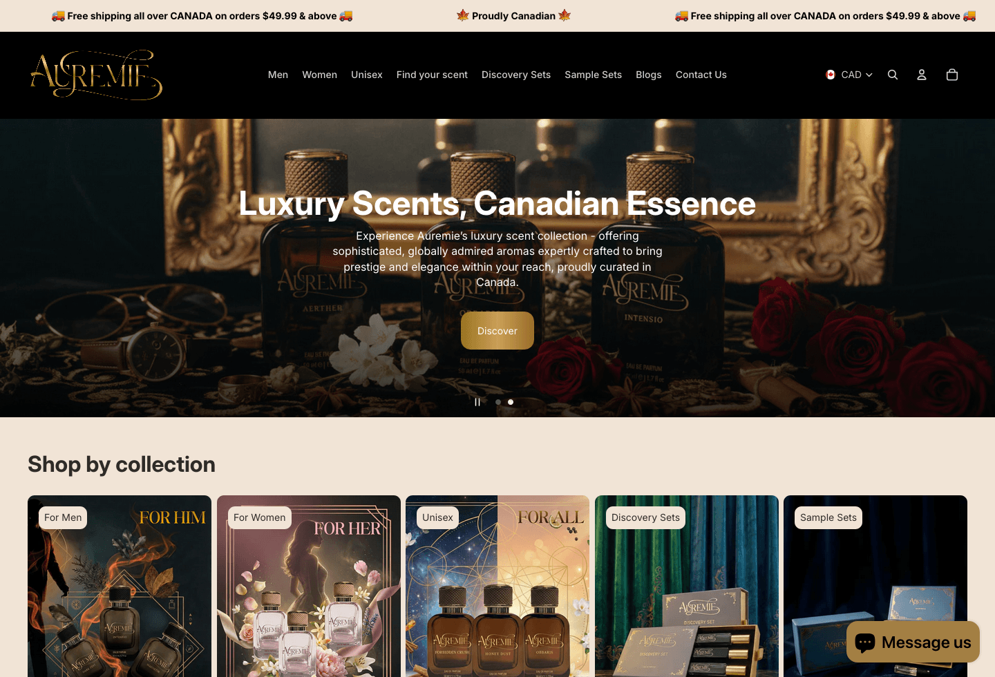 Expanding ecommerce discovery across fragrance topics for Auremie Perfumes