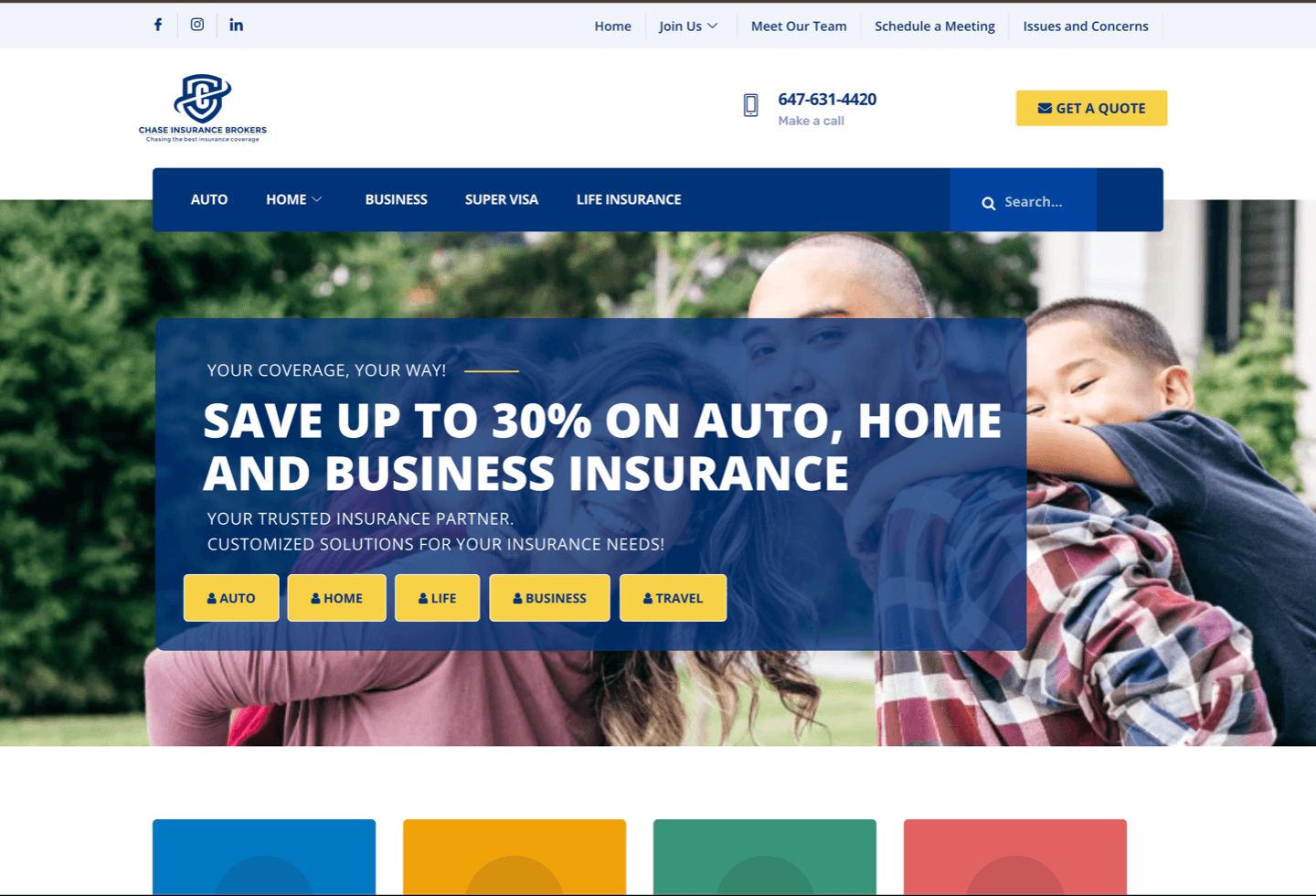 Turning insurance services into a repeatable search content engine for Chase Insurance Brokers