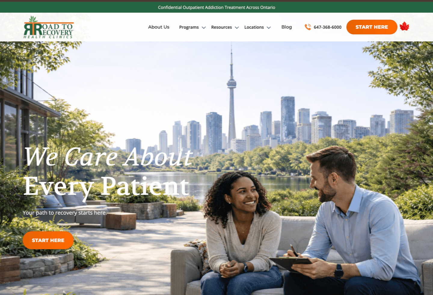 Building a healthcare service-area calendar around treatment topics for Road To Recovery